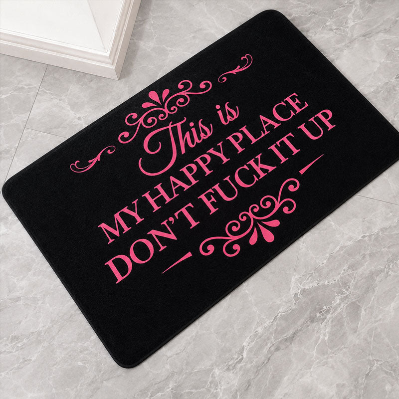 “This Is My Happy Place” Doormat