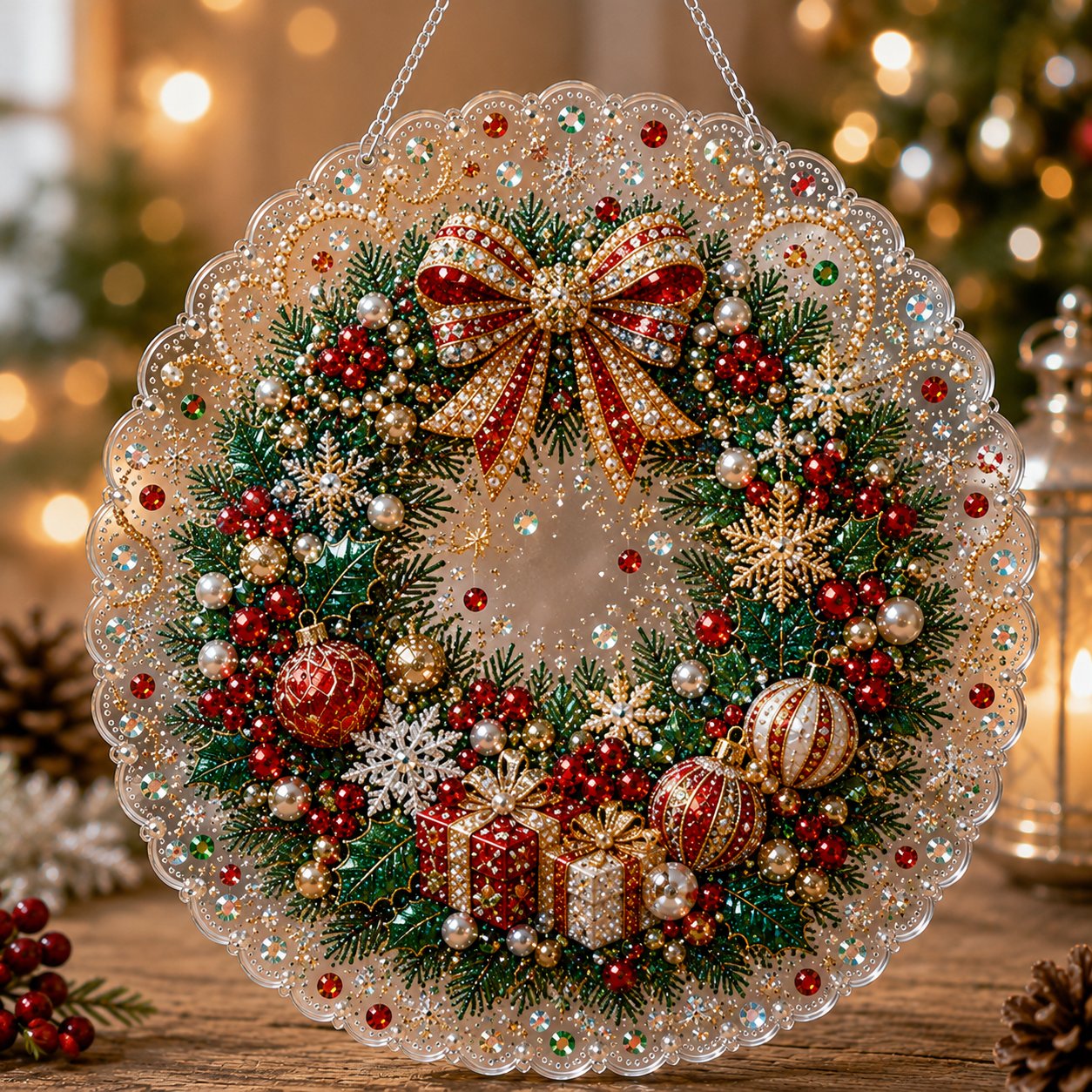 Christmas DIY Diamond Painting Hanging Ornament Kit