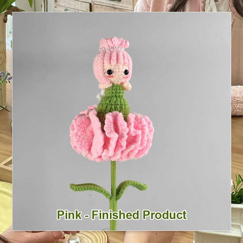 DIY Knitted Doll Bouquet