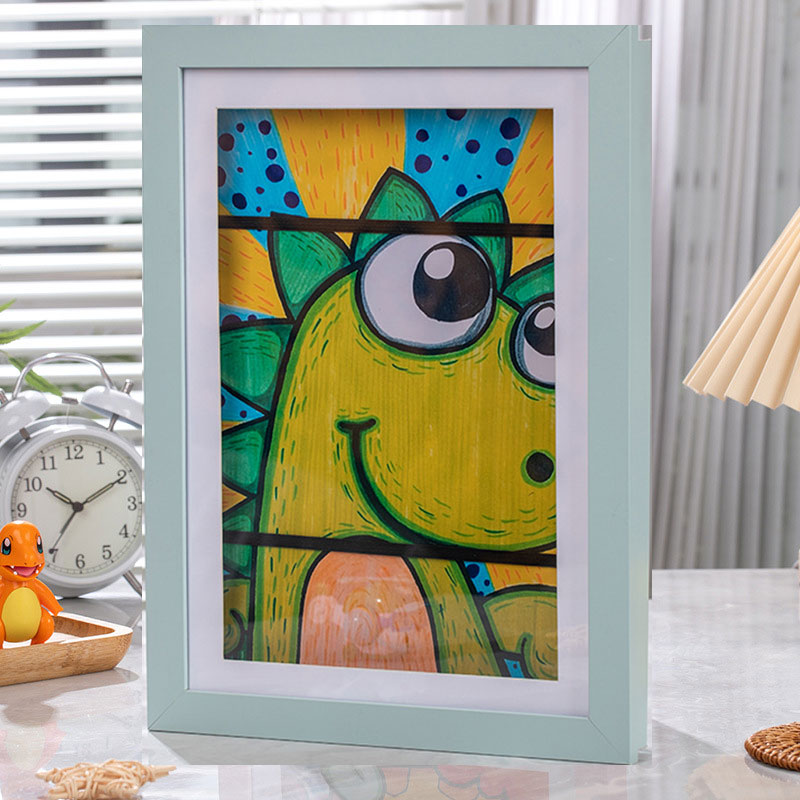 Magnetic flip storage photo frame