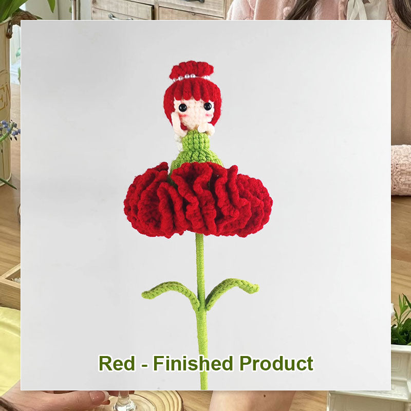 DIY Knitted Doll Bouquet