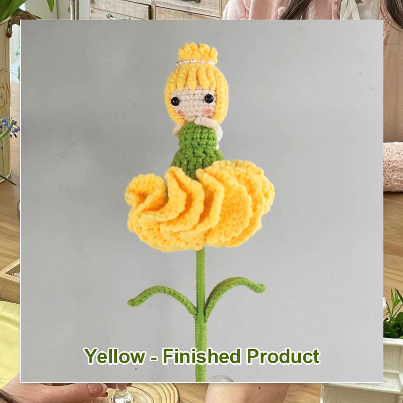 DIY Knitted Doll Bouquet