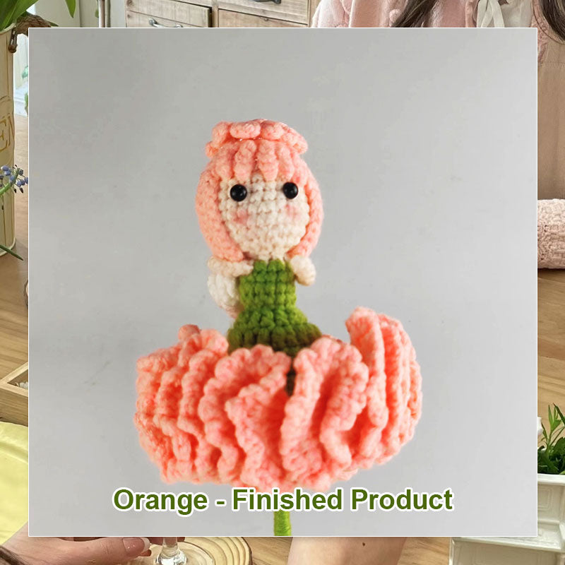 DIY Knitted Doll Bouquet