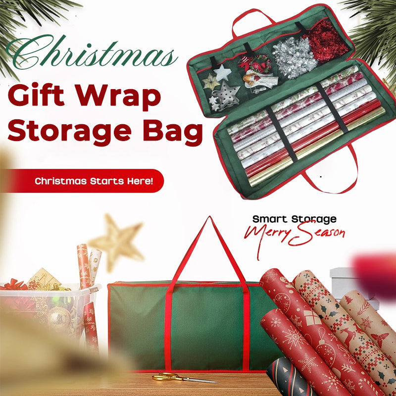 Holiday Wrapping Paper Storage Bag