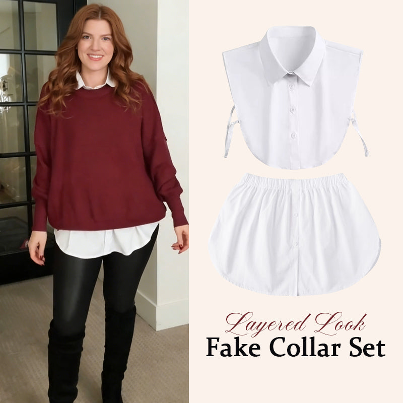 Instant Layering Fake Shirt Set