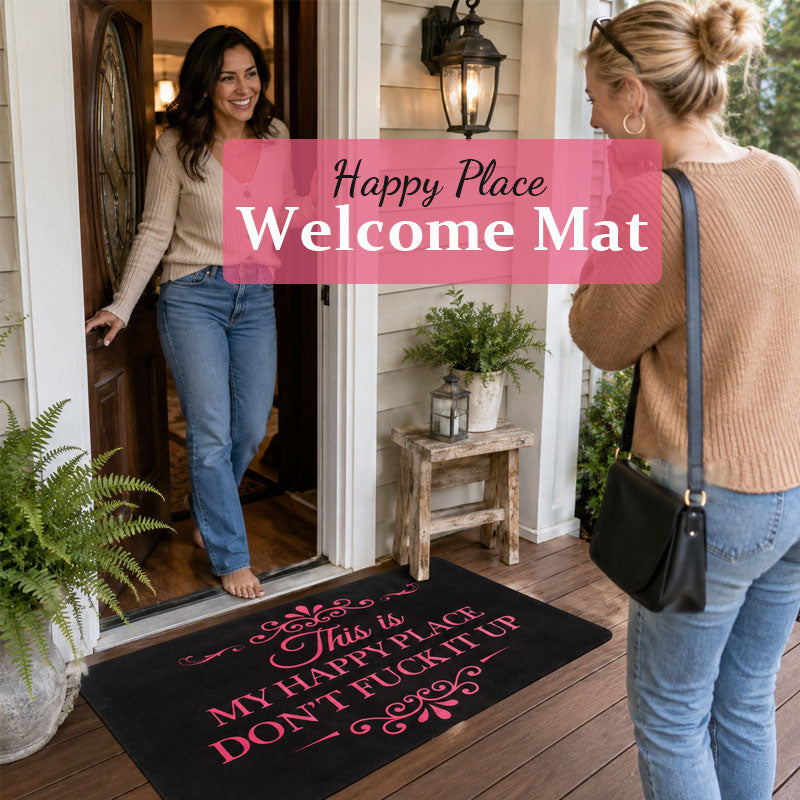“This Is My Happy Place” Doormat