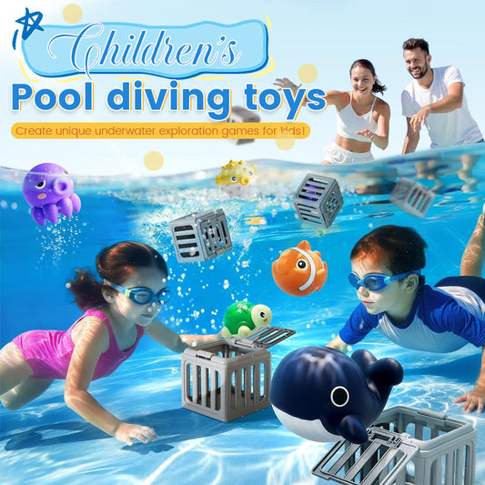 Pool diving treasure hunt game