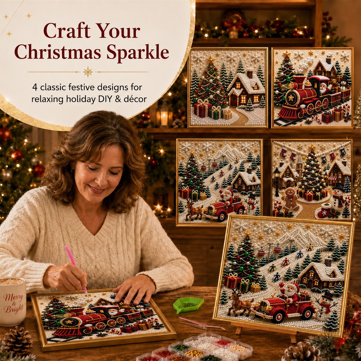 Christmas Pearl Art DIY Kit