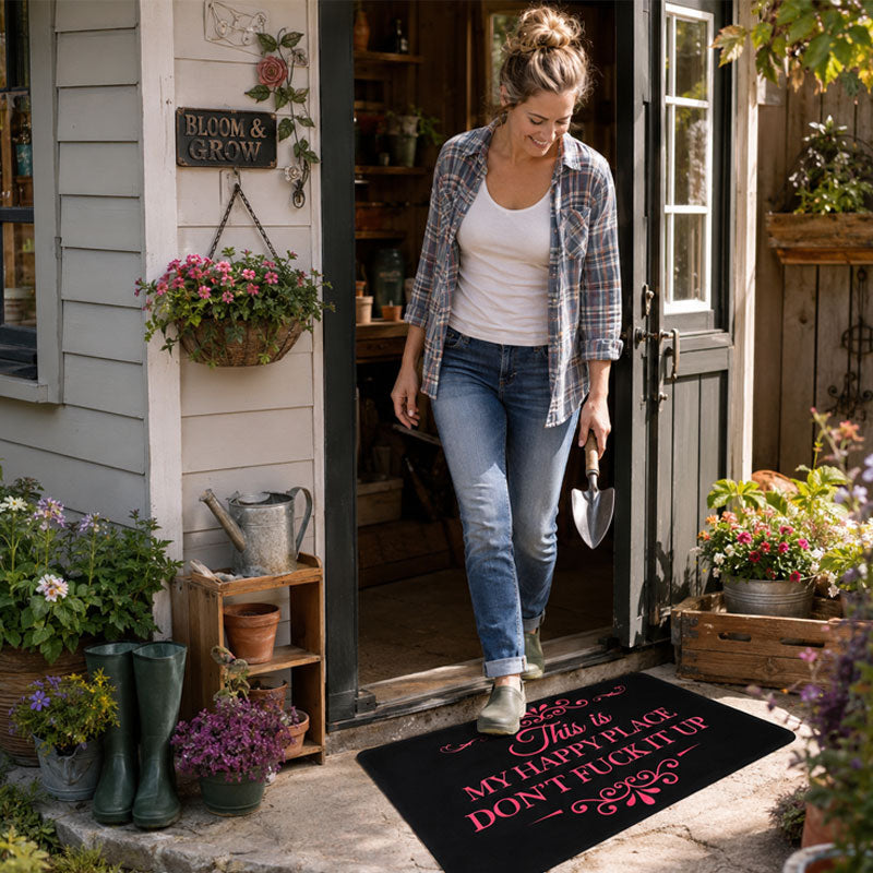 “This Is My Happy Place” Doormat