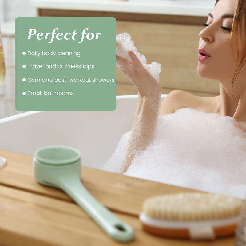 Double-handled electric bath brush