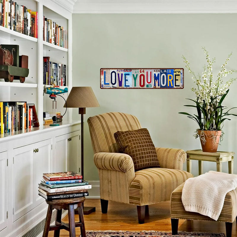 “LOVE YOU MORE” Metal Wall Decor