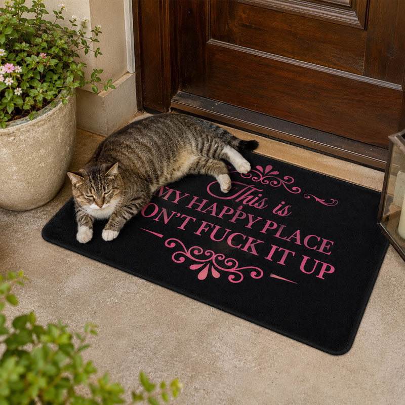 “This Is My Happy Place” Doormat