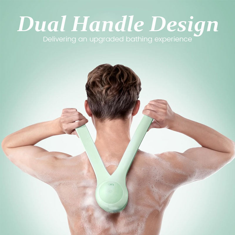 Double-handled electric bath brush