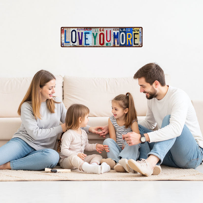 “LOVE YOU MORE” Metal Wall Decor