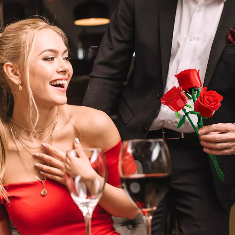 Bouquet potted building blocks toys