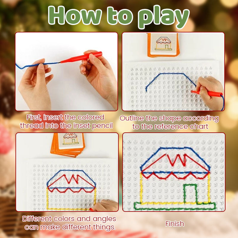 DIY Children's String Braided Drawing Board