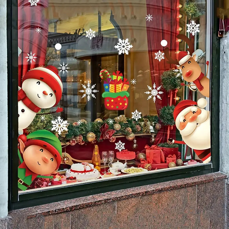 Festive Christmas Window Clings