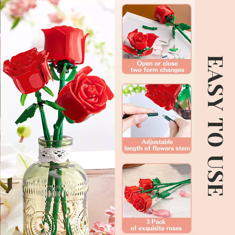 Bouquet potted building blocks toys