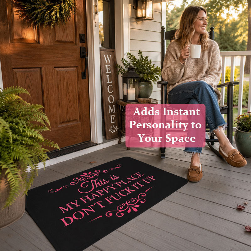 “This Is My Happy Place” Doormat