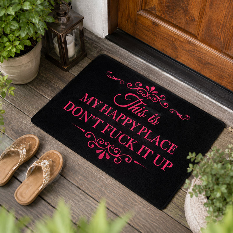 “This Is My Happy Place” Doormat