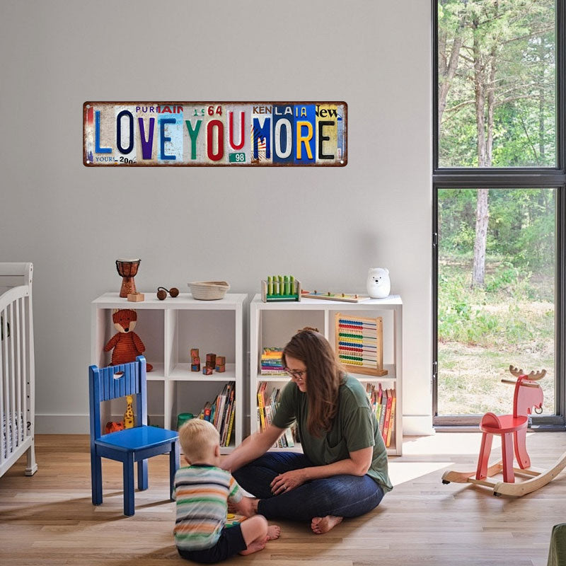 “LOVE YOU MORE” Metal Wall Decor