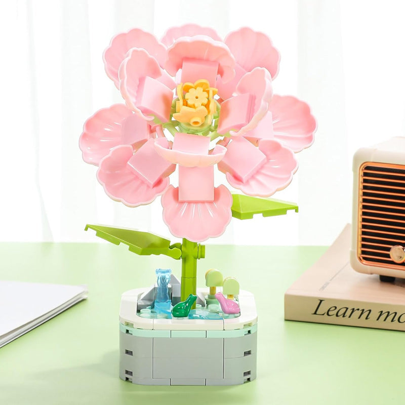 Bouquet potted building blocks toys