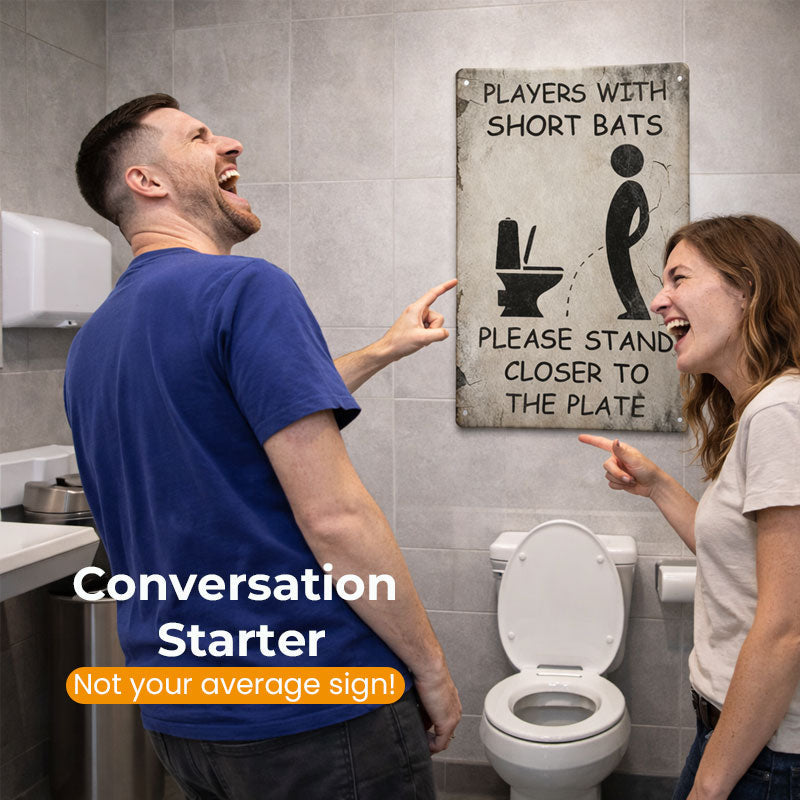 Bathroom Aim Reminder Sign