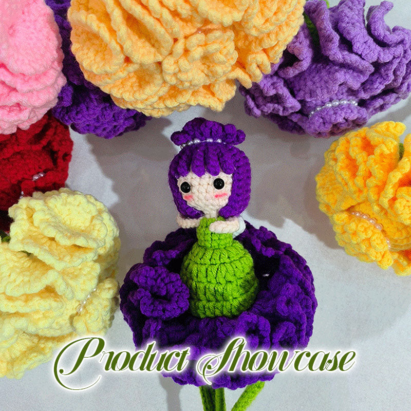 DIY Knitted Doll Bouquet