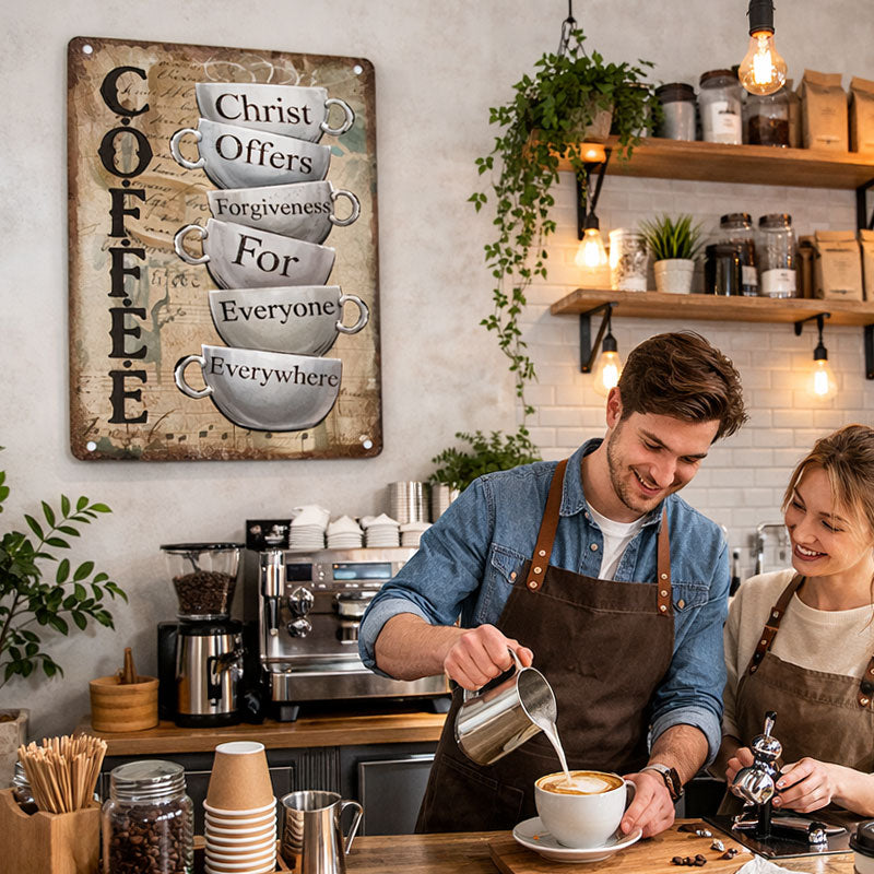 Coffee & Christ Wall Sign