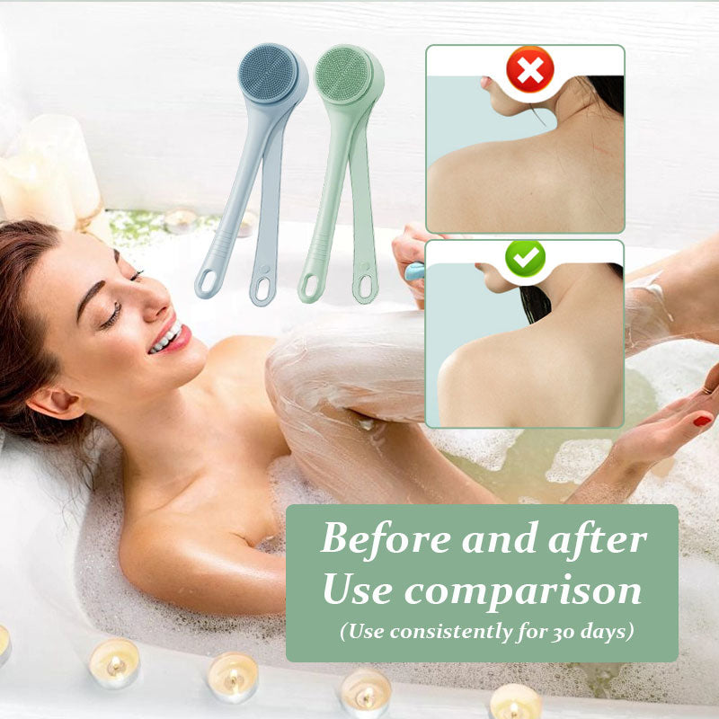 Double-handled electric bath brush