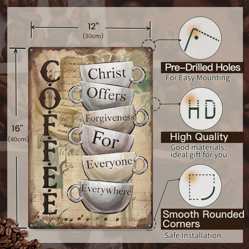 Coffee & Christ Wall Sign