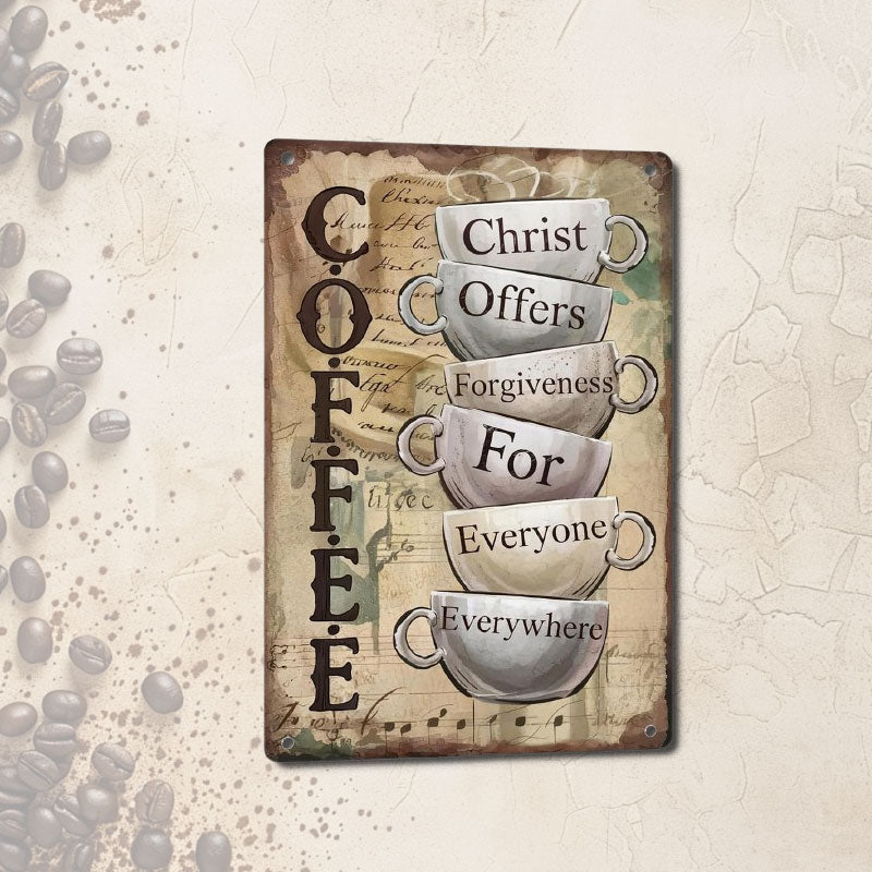 Coffee & Christ Wall Sign