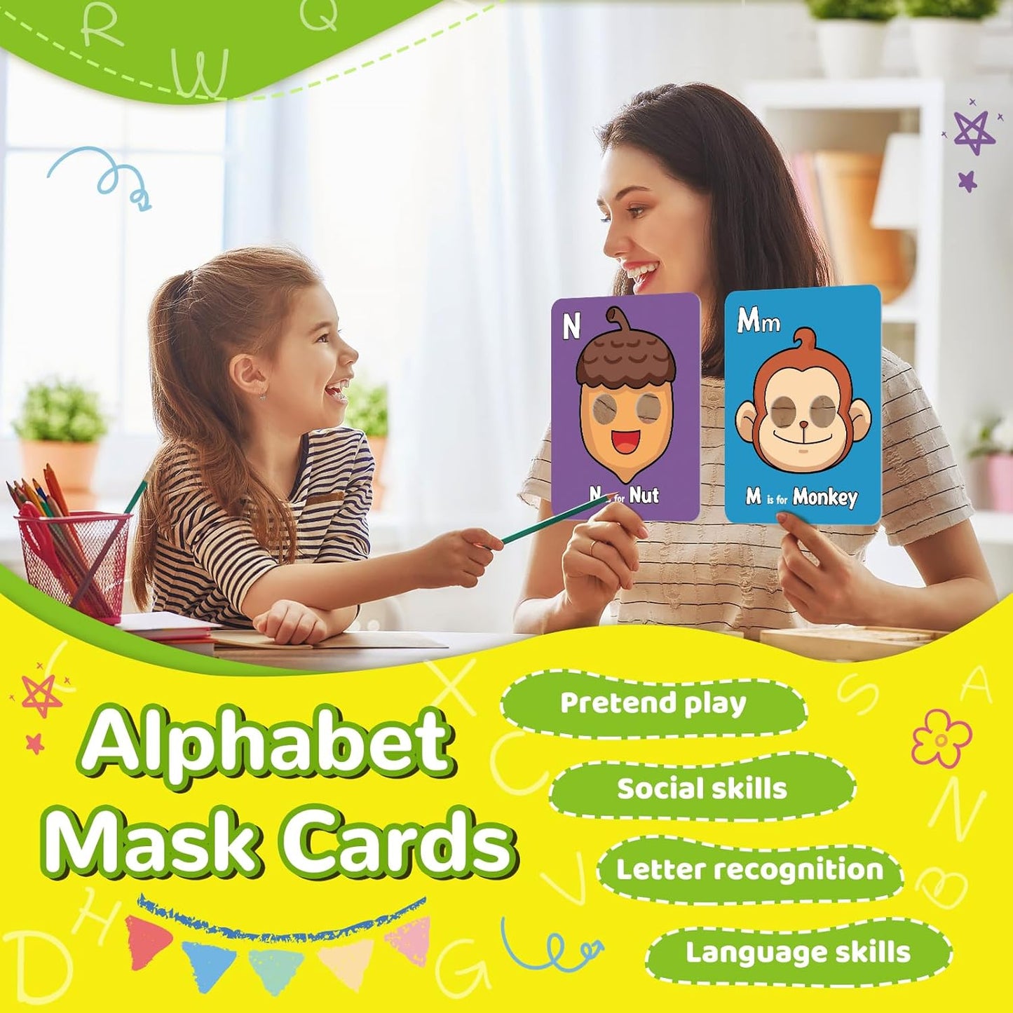 Pretend Play Alphabet Masks