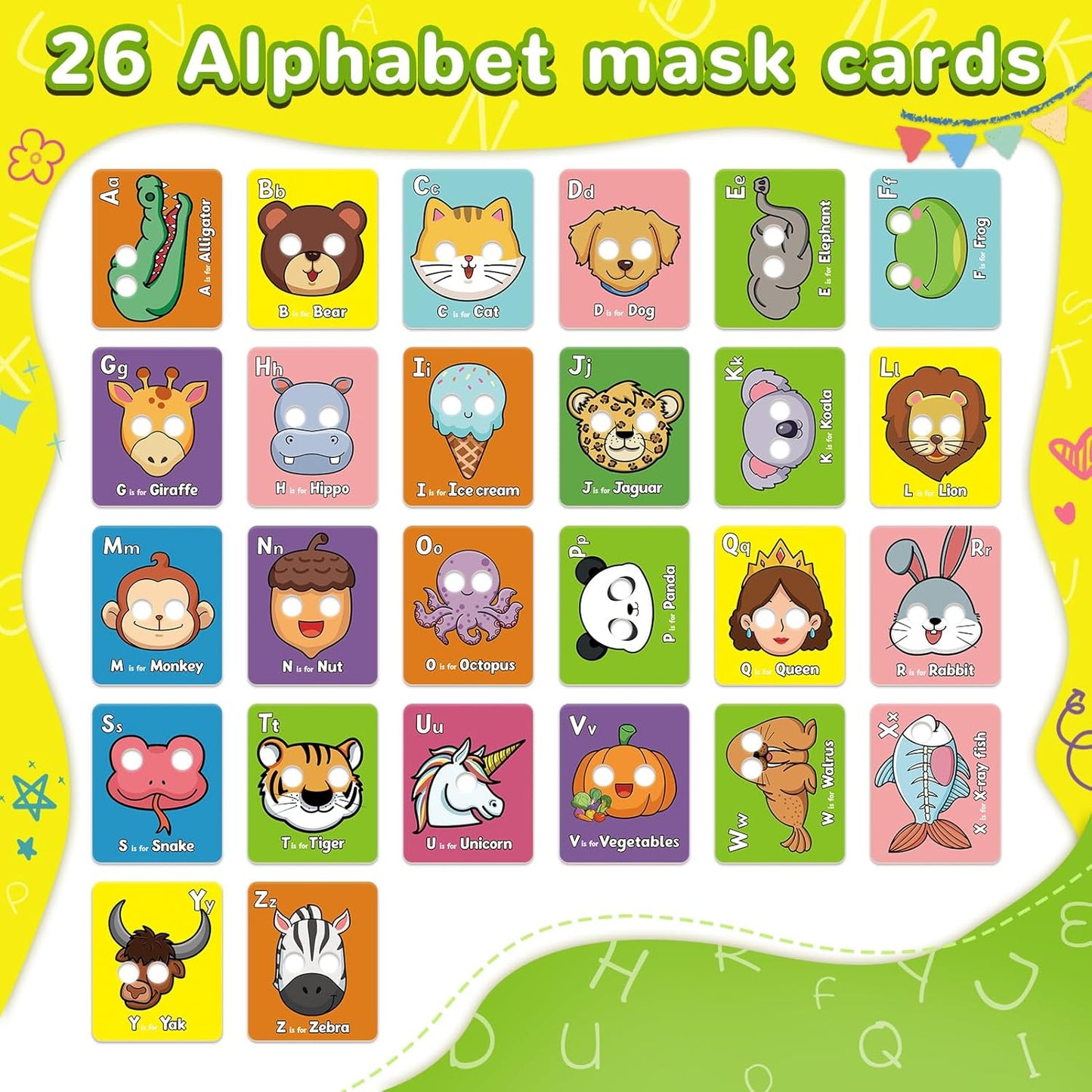 Pretend Play Alphabet Masks